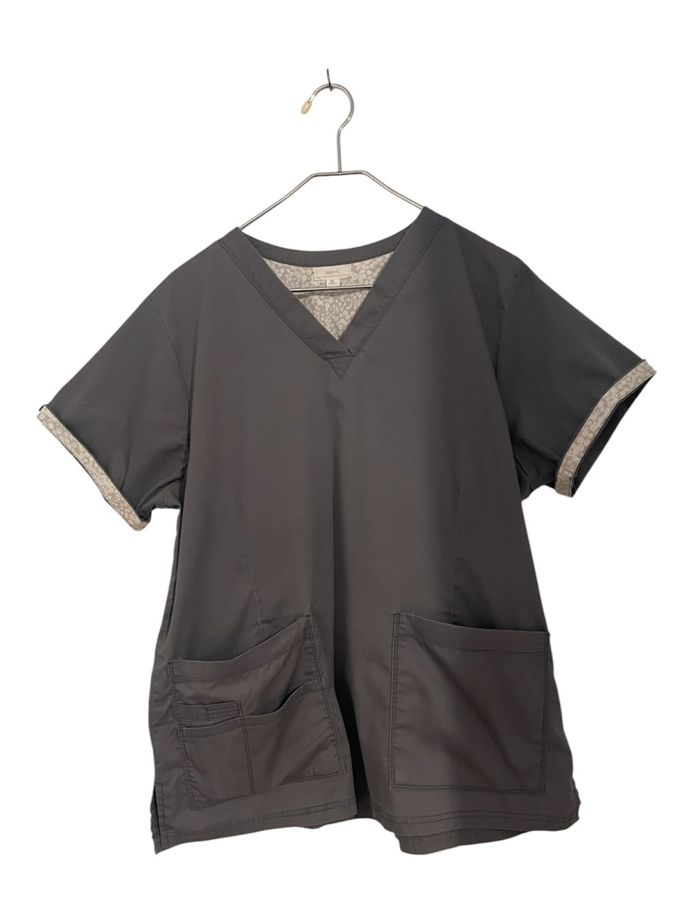 Ladies Maven Scrub Nursing Top Slate Blue Size Extra Large